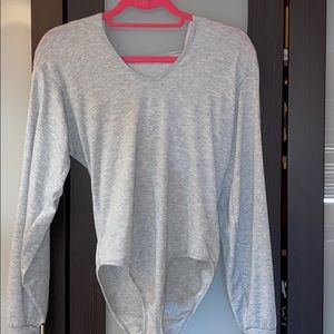 Gray long sleeve bodysuit in size medium